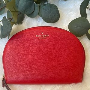 Kate Spade Rima Leather Round Wristlet Pouch
